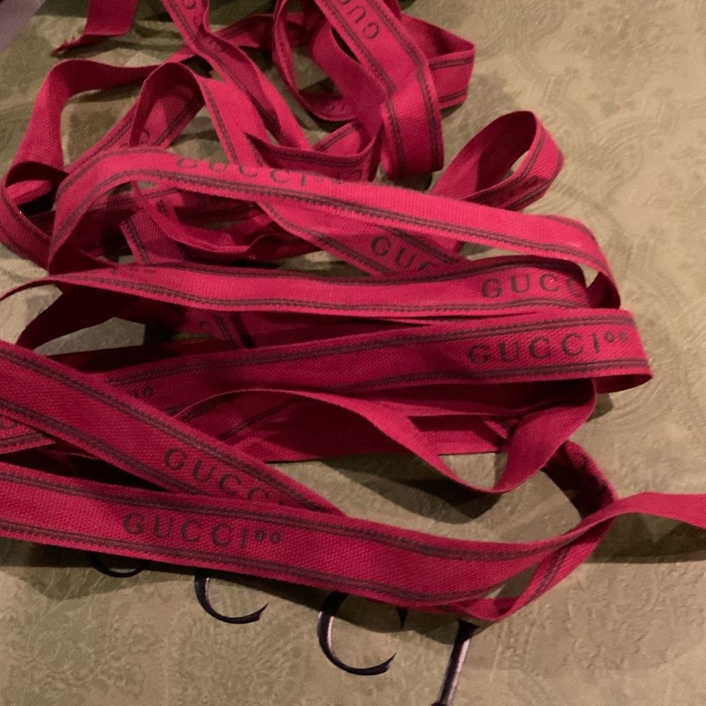 Authentic Gucci ribbon Gucci red maroon ribbon 110 inches - Picture 9 of 12